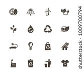 ecological icons. perfect black ... | Shutterstock .eps vector #1009700794