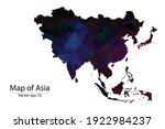 abstract polygon map   vector... | Shutterstock .eps vector #1922984237