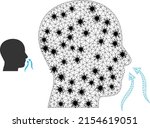 mesh polygonal smell sniffer... | Shutterstock .eps vector #2154619051