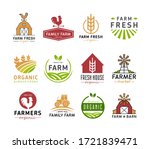 farm logo icons vector... | Shutterstock .eps vector #1721839471