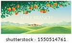 summer landscape with apple... | Shutterstock .eps vector #1550514761
