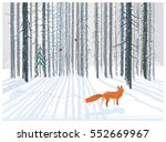 Winter Forest Landscape With A...