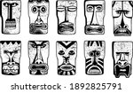 maya masks collection. clip art ... | Shutterstock .eps vector #1892825791