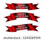 set of new year banner ribbons... | Shutterstock .eps vector #1243269544