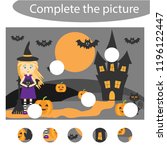 complete the puzzle and find... | Shutterstock .eps vector #1196122447