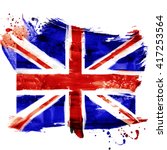 Bright  Watercolor England Flag ...