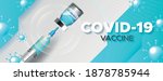 coronavirus banner with vaccine ... | Shutterstock .eps vector #1878785944