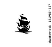 Ship Pirate Black Template Logo ...