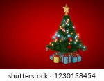 3d rendering  christmas tree... | Shutterstock . vector #1230138454