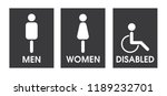vector men and women disabled... | Shutterstock .eps vector #1189232701