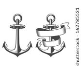 designed nautical anchors | Shutterstock .eps vector #162785531
