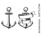 designed nautical anchors | Shutterstock . vector #165711764