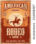 American Cowboy Rodeo Poster...