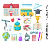 school icon set with school... | Shutterstock .eps vector #462595747