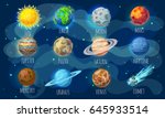 colorful space elements set... | Shutterstock .eps vector #645933514