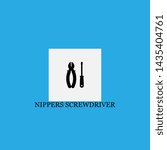 nippers screwdriver icon sign...