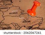 Location Ukraina  Push Pin On...