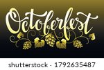 octoberfest background. happy... | Shutterstock .eps vector #1792635487