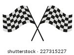 checkered flag racing | Shutterstock .eps vector #227315227