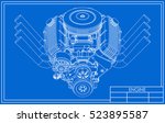 Hot Rod V8 Engine Drawing