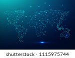 global network connection with... | Shutterstock .eps vector #1115975744