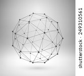 wireframe mesh polygonal... | Shutterstock .eps vector #249310561