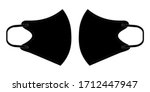 anti dust black face mask... | Shutterstock .eps vector #1712447947