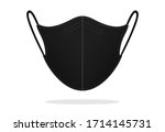 anti dust black face mask... | Shutterstock .eps vector #1714145731