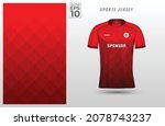 red t shirt sport design... | Shutterstock .eps vector #2078743237