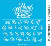 hand drawn fonts  calligraphic... | Shutterstock .eps vector #642452887
