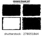 grunge frame texture set  ... | Shutterstock .eps vector #278051864
