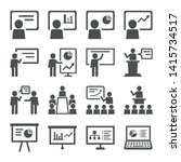 business presentation icon set. ... | Shutterstock .eps vector #1415734517