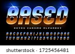 based retro chrome alphabet  an ... | Shutterstock .eps vector #1725456481