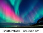 Colorful Northern Light Aurora...