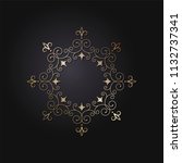  decorative round frame for... | Shutterstock .eps vector #1132737341