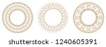 set of decorative round frames... | Shutterstock .eps vector #1240605391