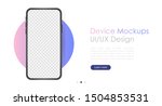 smartphone blank screen  phone... | Shutterstock .eps vector #1504853531