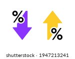 percentage with arrow up and... | Shutterstock .eps vector #1947213241