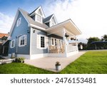 house in suburb. residential house outdoor. suburban home in neighborhood. suburban house architecture. modern suburban cottage. 