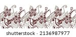 abstract vector floral border... | Shutterstock .eps vector #2136987977
