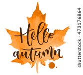 Hello Autumn Hand Written...