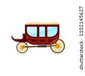 Flat Vector Icon Of Horse Drawn ...