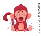 Funny Little Red Monkey Crying...