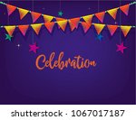 carnival background with flags... | Shutterstock .eps vector #1067017187