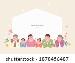 a group of happy family... | Shutterstock .eps vector #1878456487