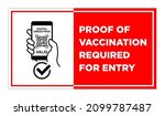 proof of vaccination required... | Shutterstock .eps vector #2099787487