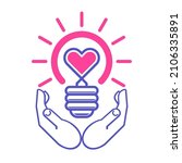 hands make heart form icon.... | Shutterstock .eps vector #2106335891
