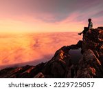 overlooking stony man mountain summit in shenandoah virginia
