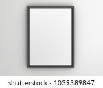 black picture frame  3d render... | Shutterstock . vector #1039389847