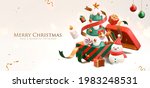 3d christmas banner. a xmas... | Shutterstock .eps vector #1983248531
